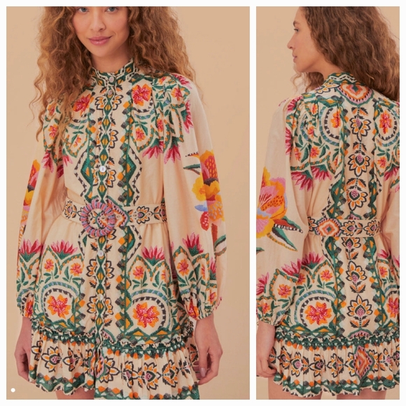 Farm Rio Floral Minidress - Picture 1 of 8